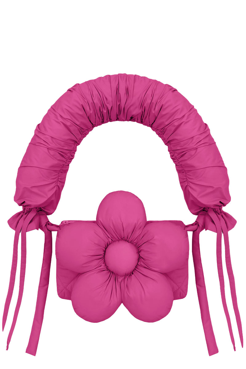 Сумка-багет с ручкой из ягодной плащёвой ткани