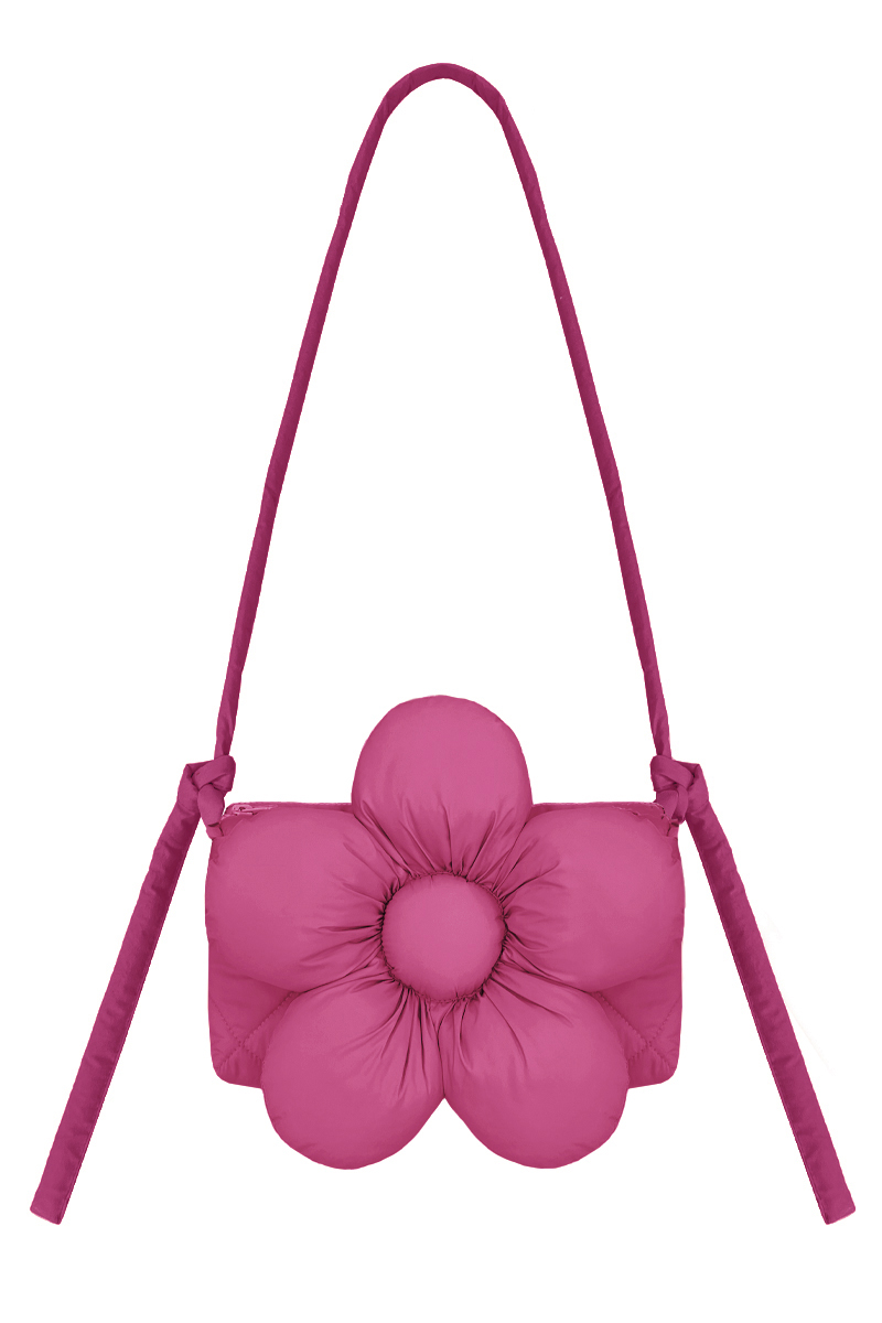 Сумка-багет из ягодной плащёвой ткани