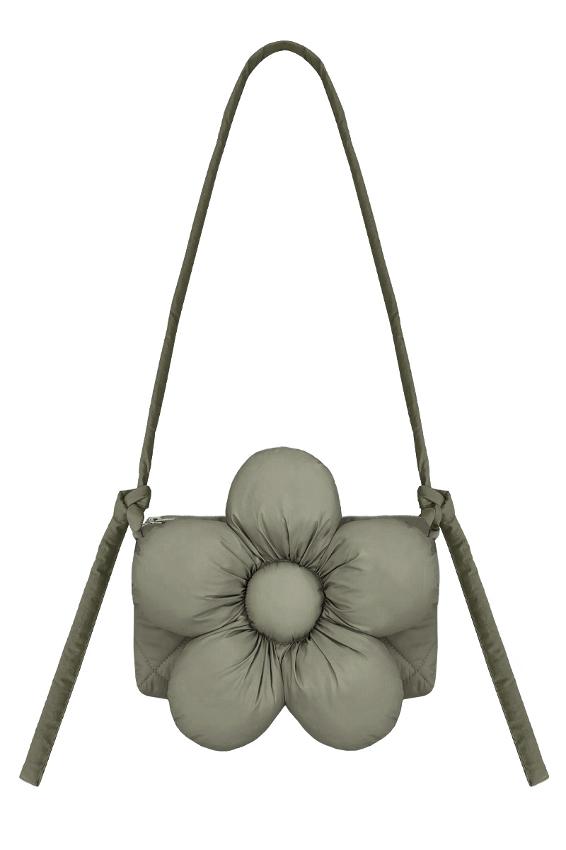 Сумка-багет из плащёвой ткани "шалфей"