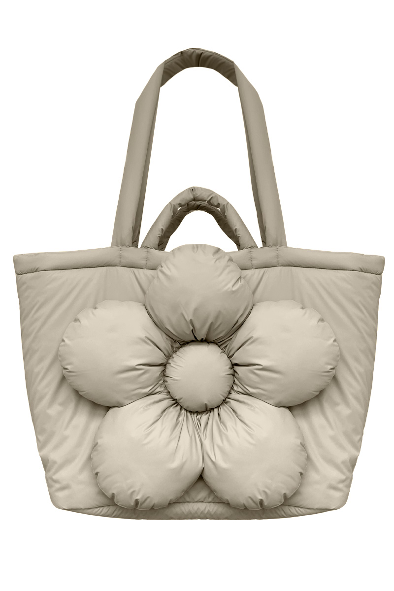 Сумка c цветком Гигант из плащёвой ткани "хумус"
