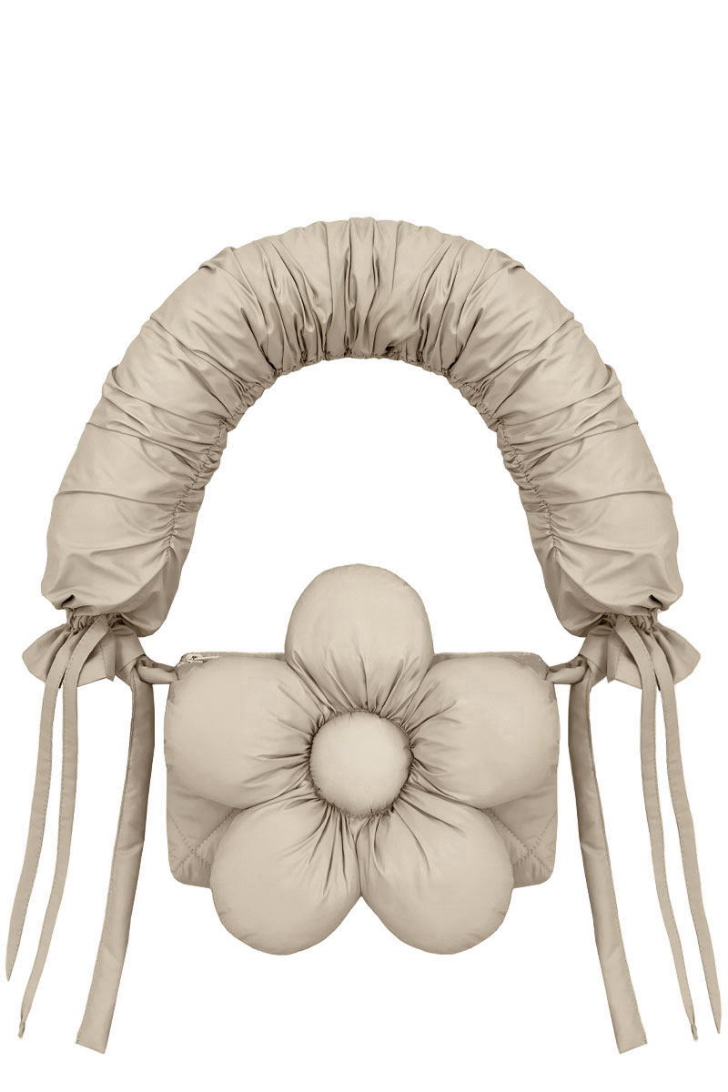 Сумка-багет с ручкой из плащёвой ткани "хумус"