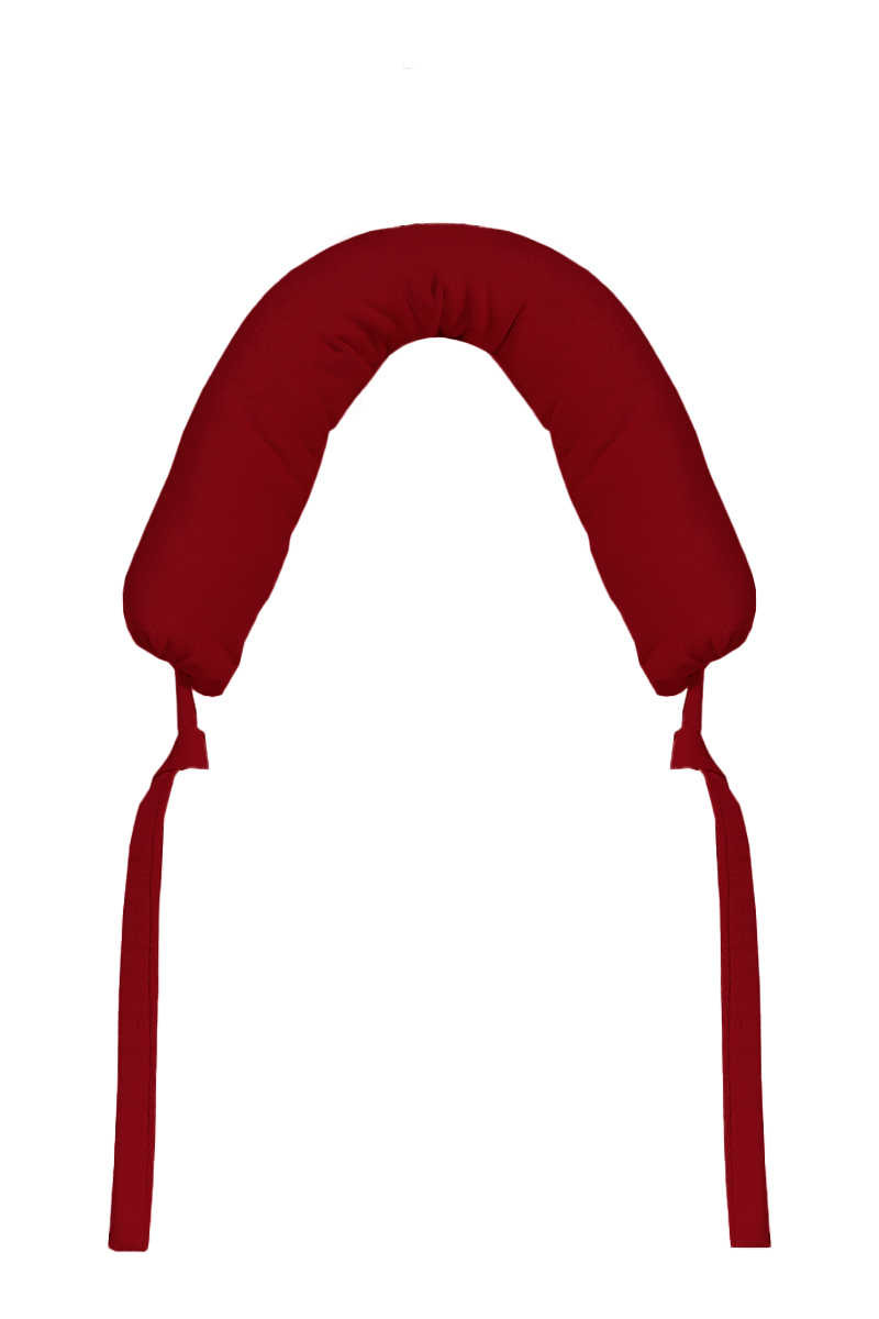 Ручка-стебель из клубничного велюра