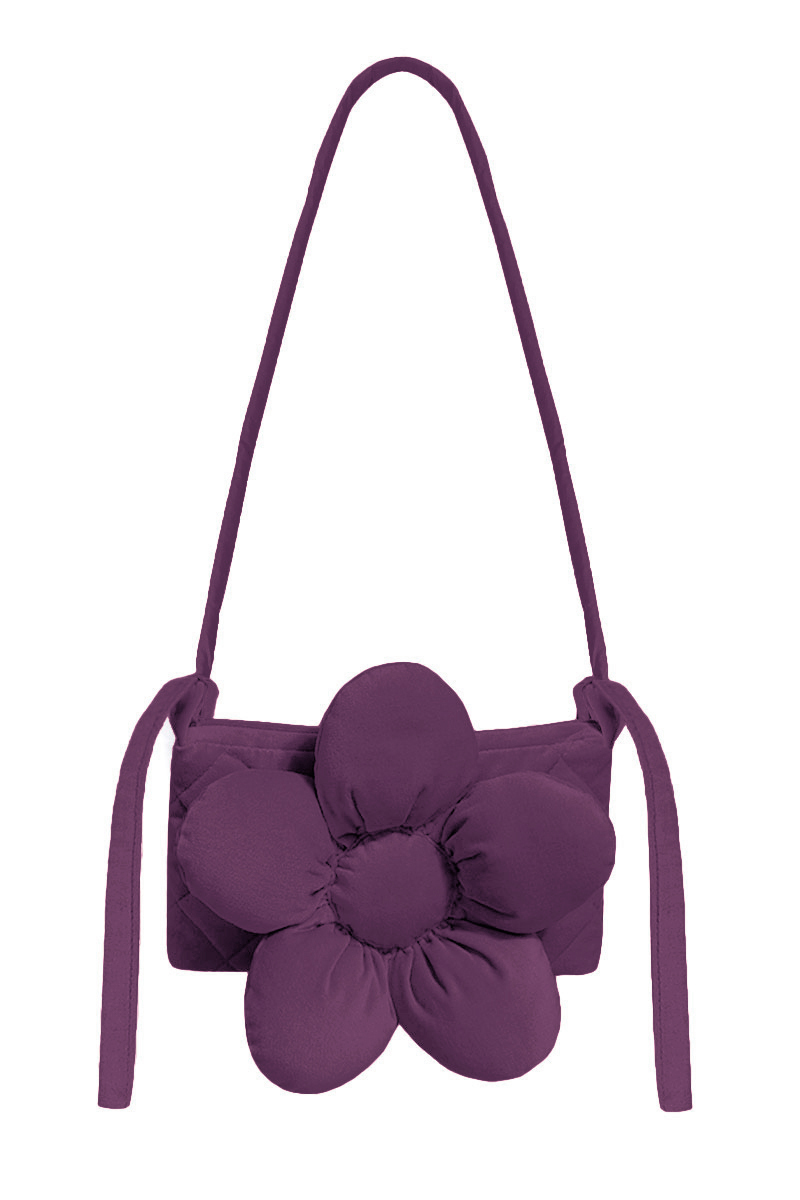 Сумка-багет из виноградного велюра