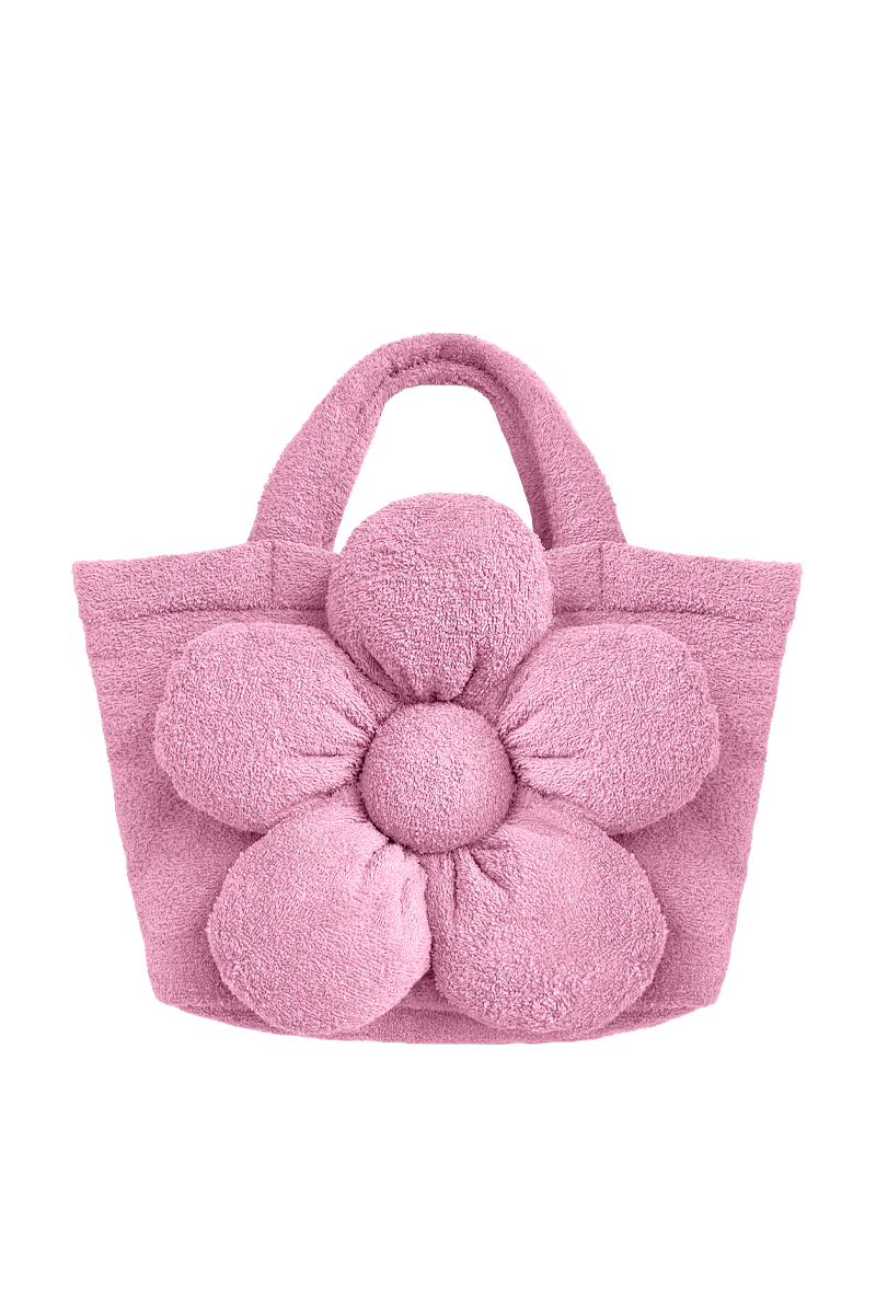 Сумка Гигантик из розовой махровой ткани