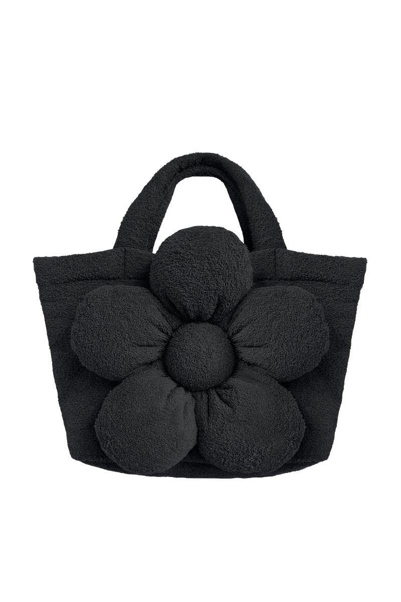 Сумка Гигантик из чёрной махровой ткани