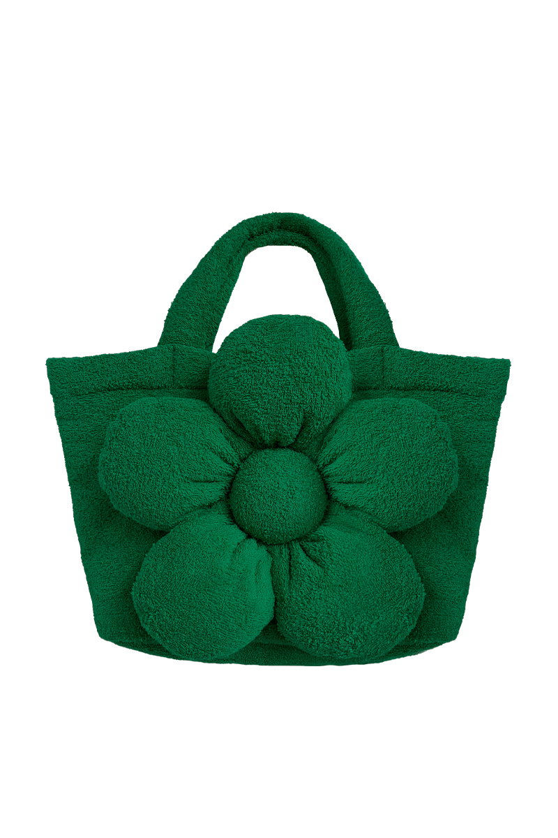 Сумка Гигантик из изумрудной махровой ткани