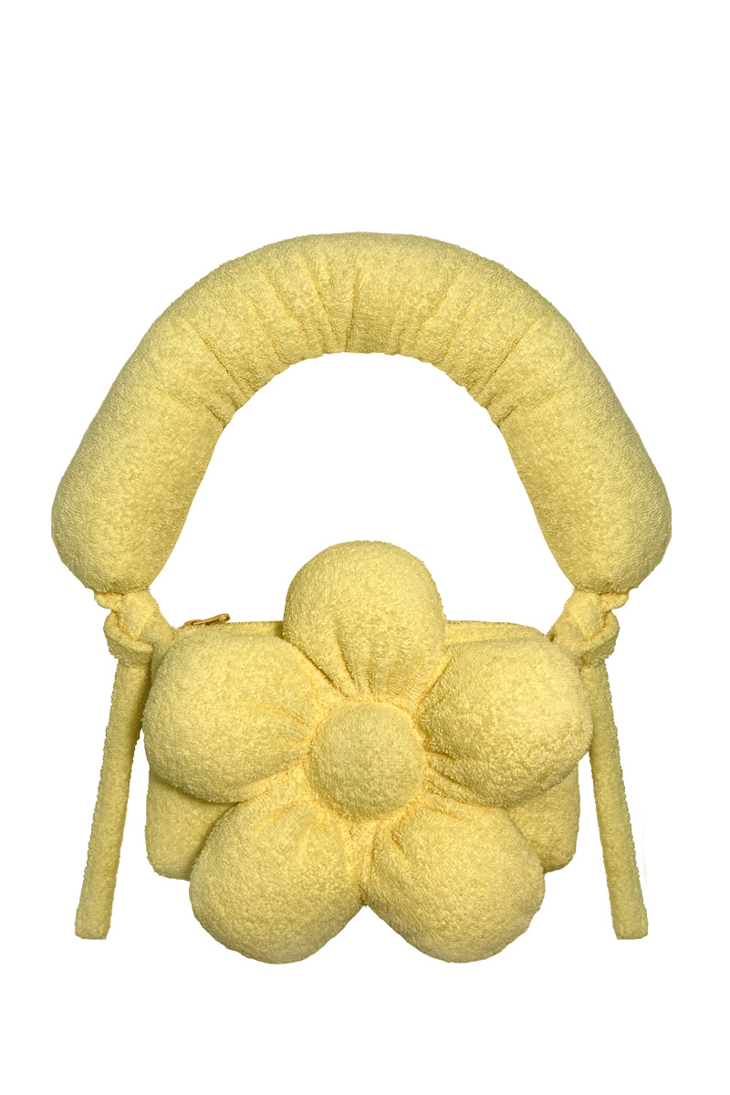 Сумка-багет с ручкой из банановой махровой ткани