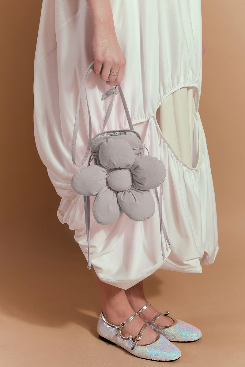 Сумка для телефона из серого хлопка