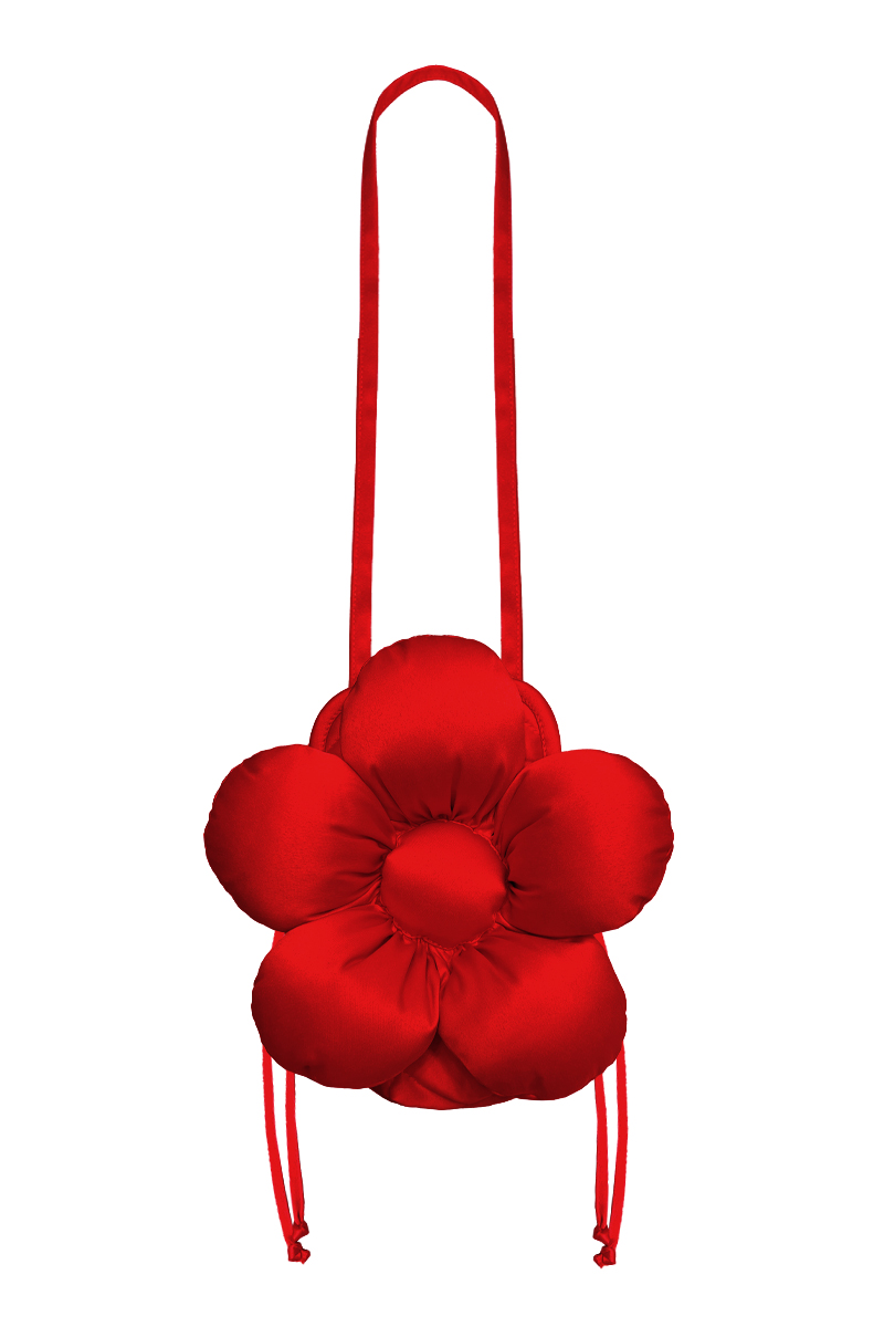 Сумка для телефона из красного атласа