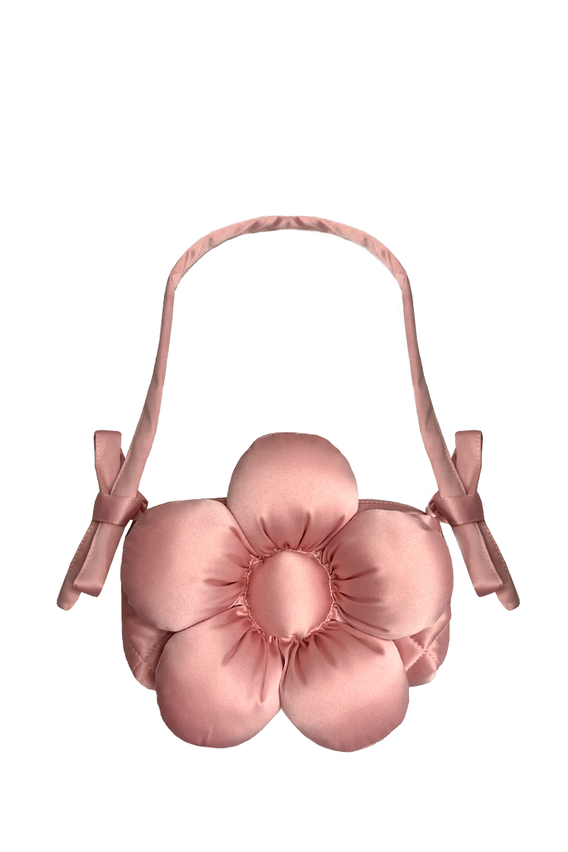 Сумка-багет из атласа "зефир"