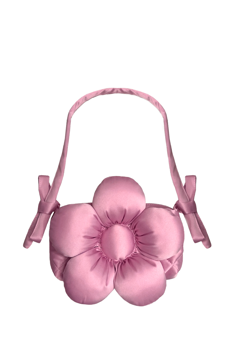 Сумка-багет из атласа "ягодный"