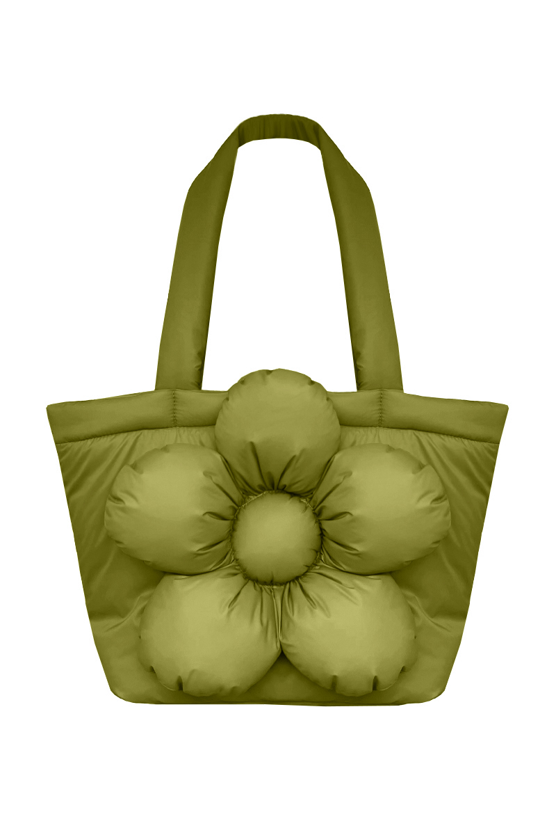 Сумка Гигантик из плащёвой ткани "матча" с удлинёнными ручками