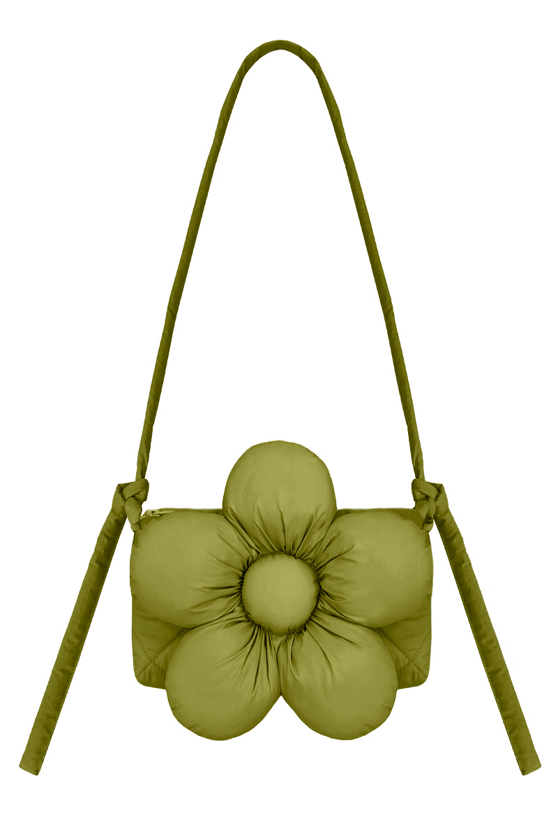 Сумка-багет из плащёвой ткани "матча"