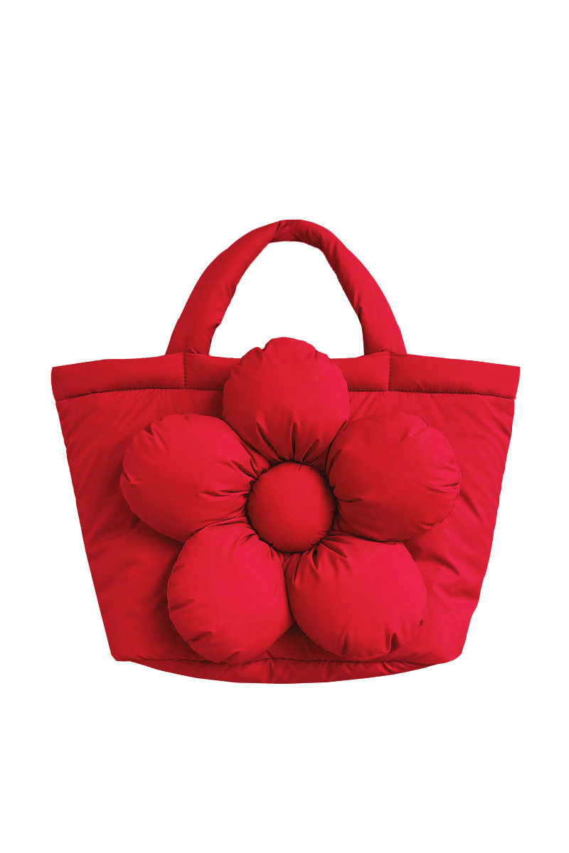 Сумка Гигантик из клубничной плащёвой ткани