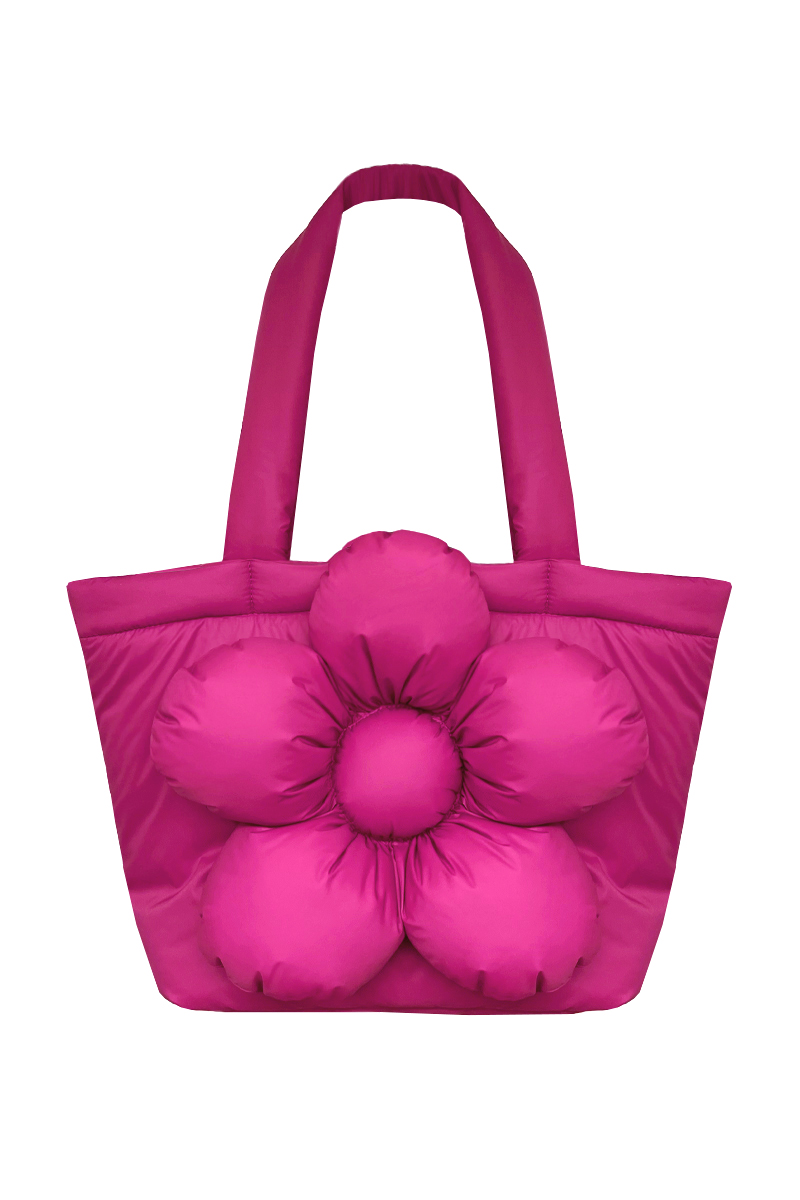 Сумка Гигантик из ягодной плащёвой ткани с удлинёнными ручками