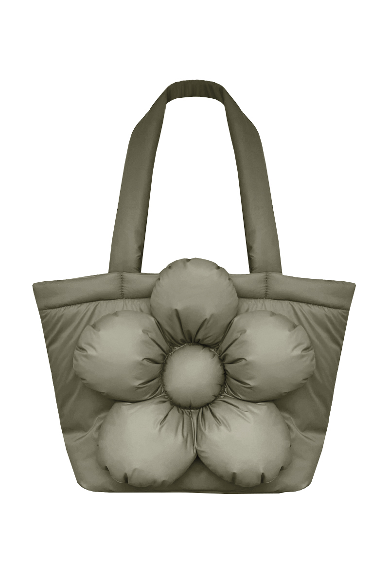 Сумка Гигантик из плащёвой ткани "шалфей"' с удлинёнными ручками