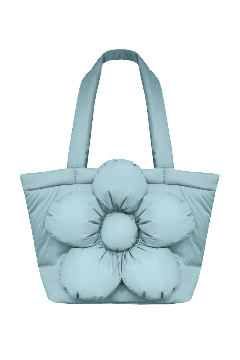 Сумка Гигантик из небесной плащёвой ткани с удлинёнными ручками