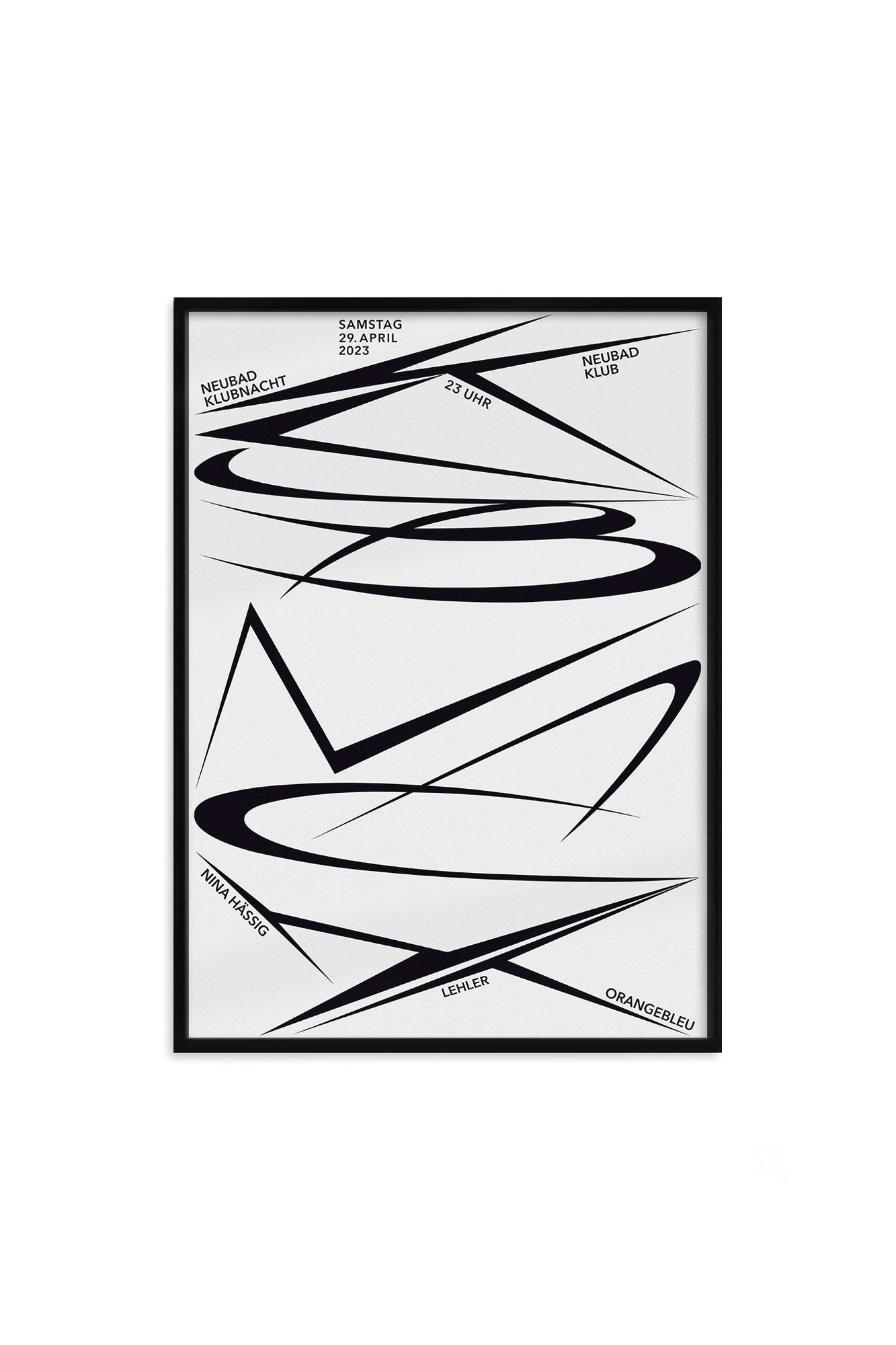 Постер "KLUBNACHT" в раме