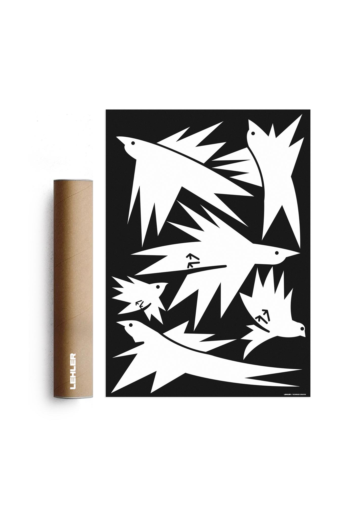 Постер "WHITE BIRDS" без рамы