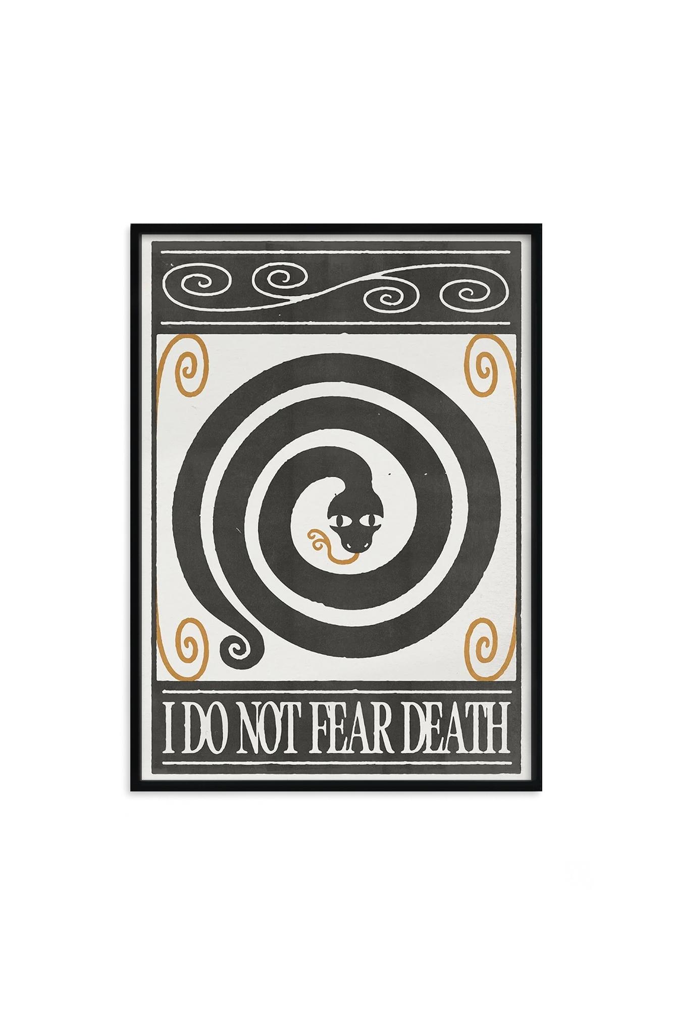Постер "I DO NOT FEAR DEATH" в раме