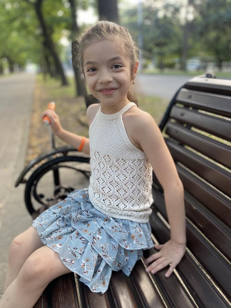 МК по вязанию спицами. Ажурный топ "Алиса"