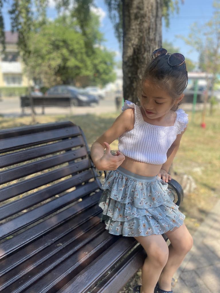 МК по вязанию спицами. Кроп-топ "Океана"