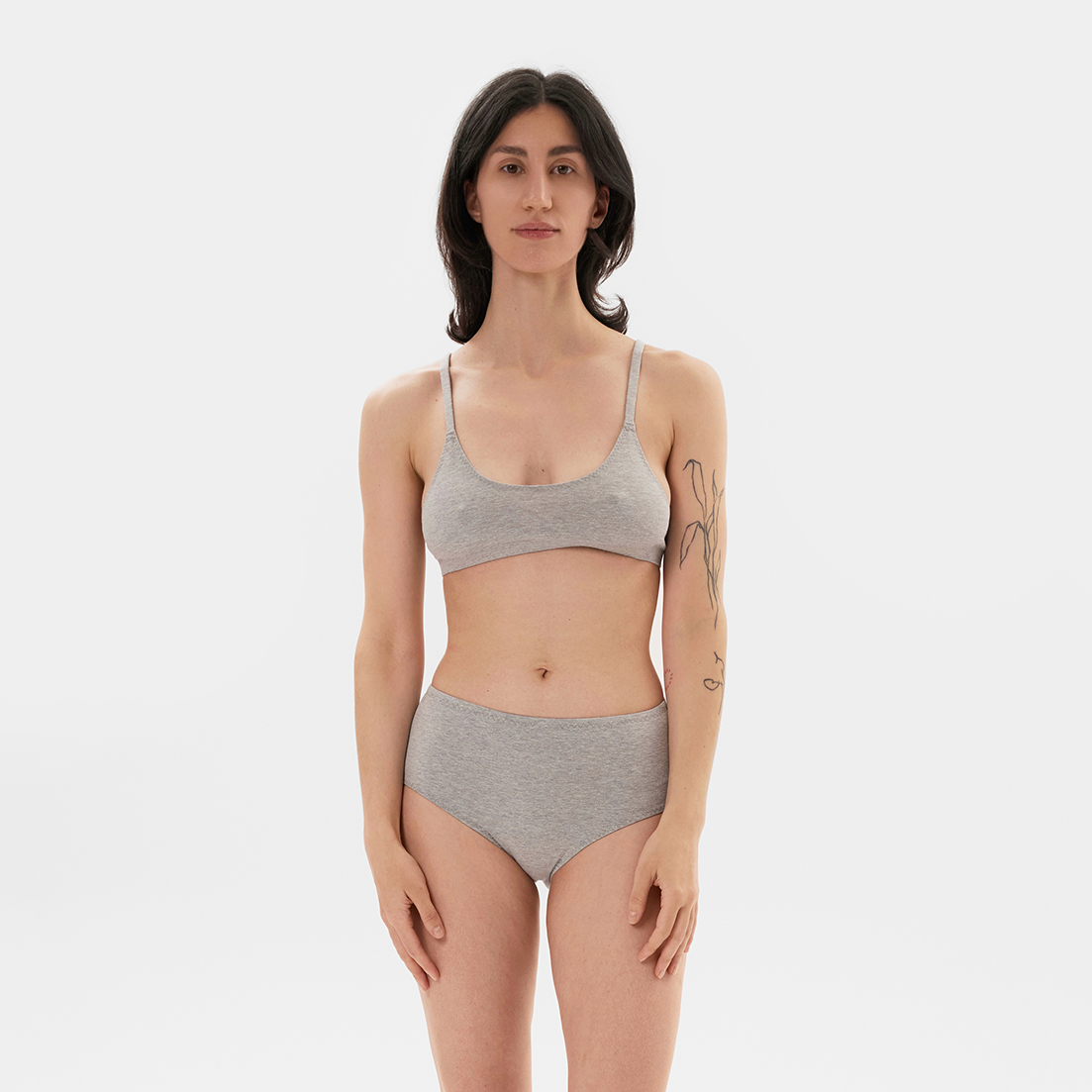 Трусы высокие Basic Gray