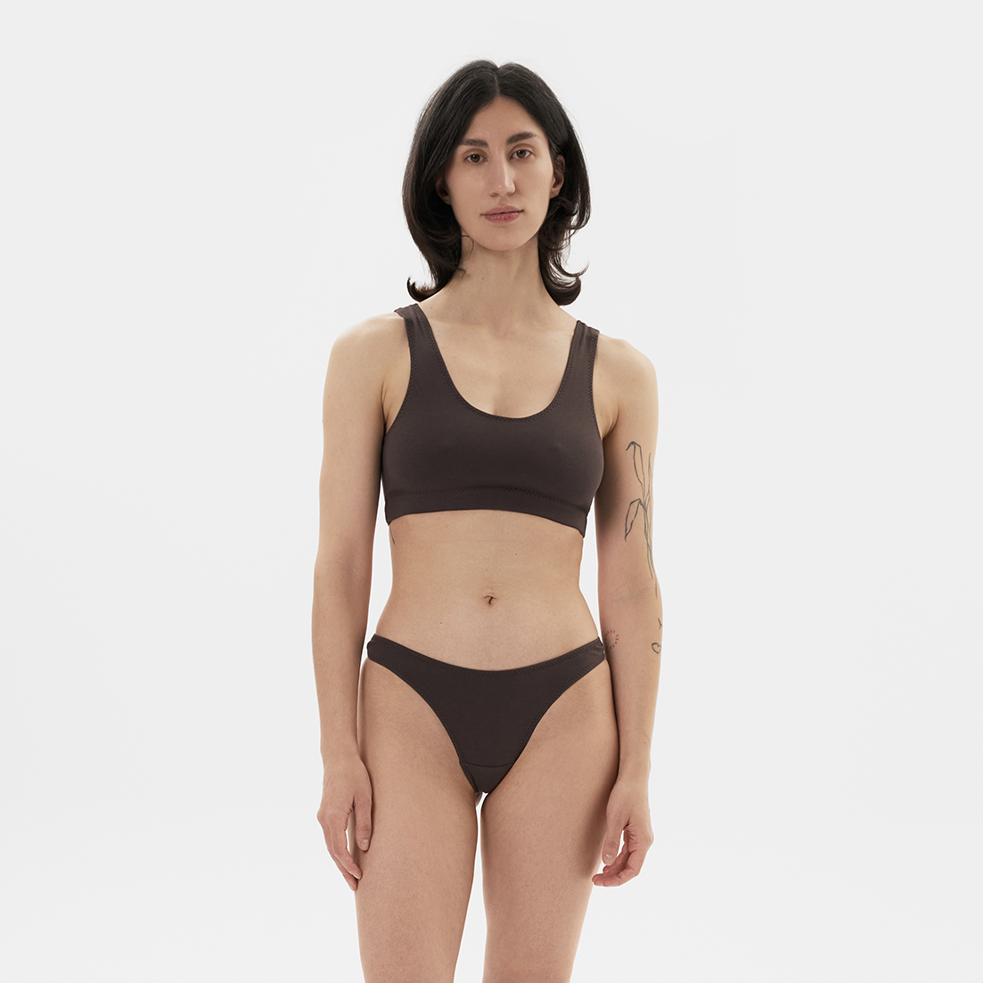 Стринги Древесный коричневый