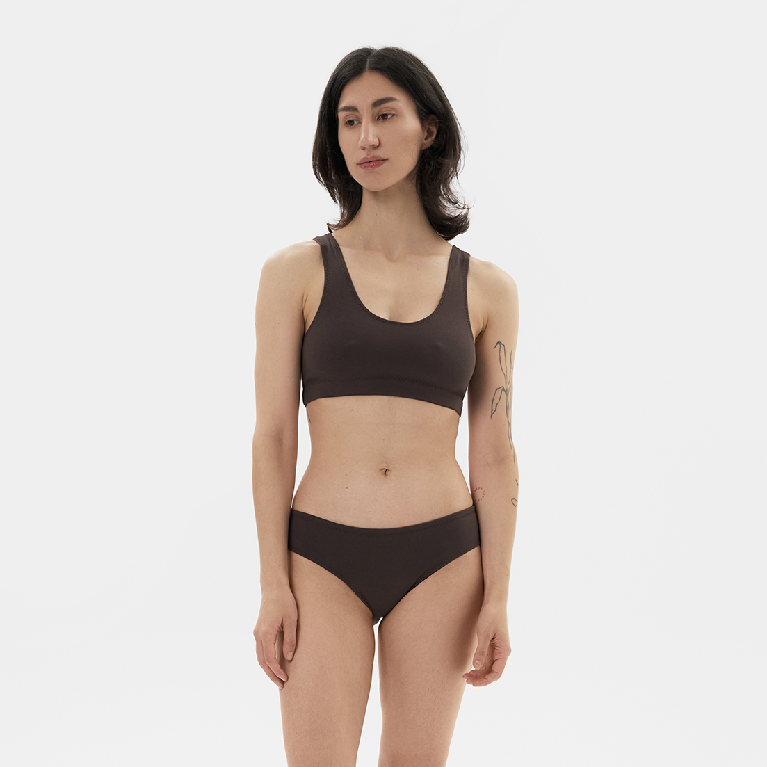 Трусы низкие Древесный коричневый