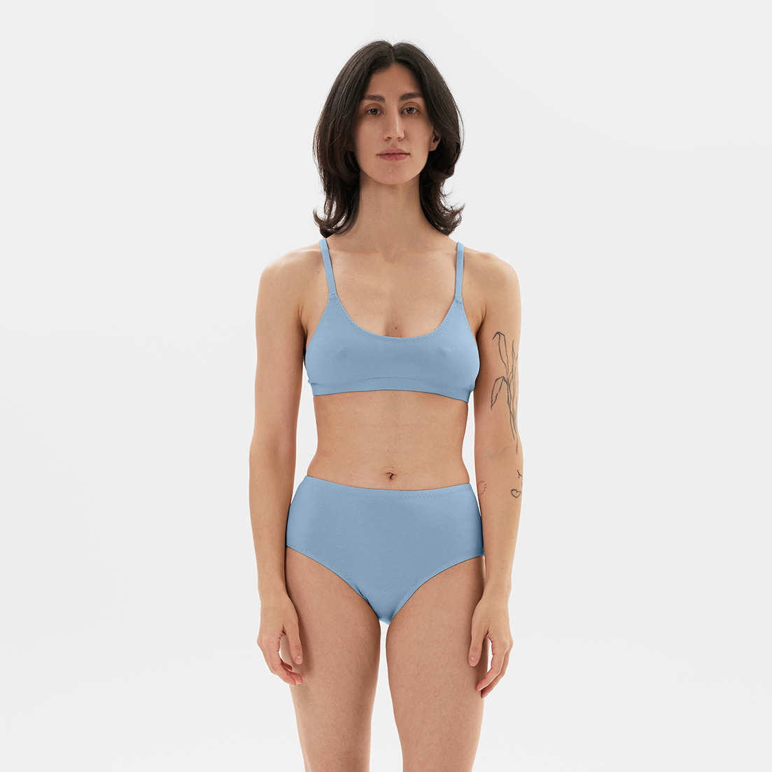 Трусы высокие Ледяной голубой