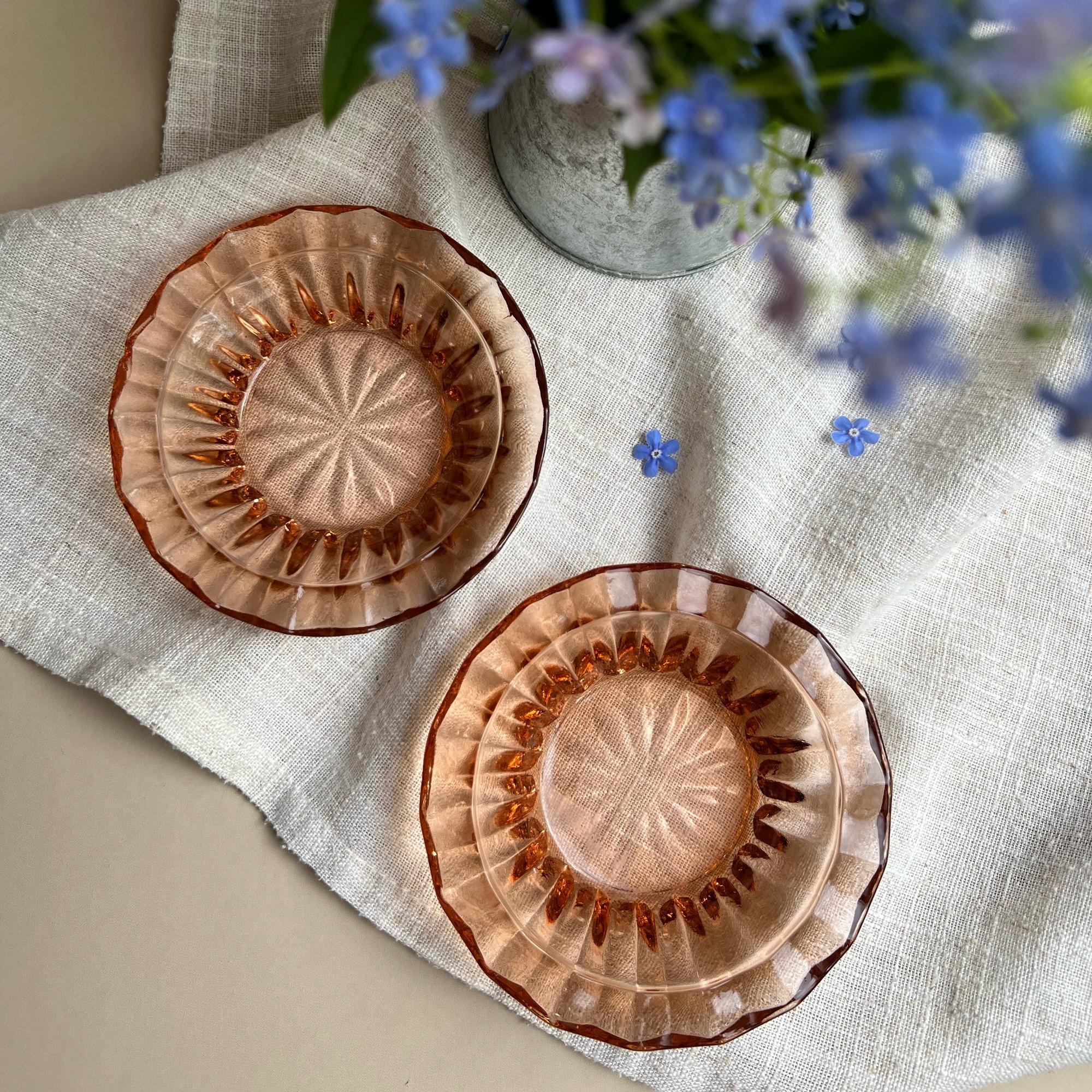 Подсвечник "Карамельное стекло" (винтаж)