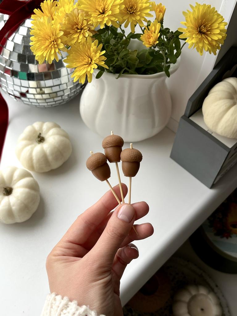 Свечи «Жёлуди» на торт (3 шт)