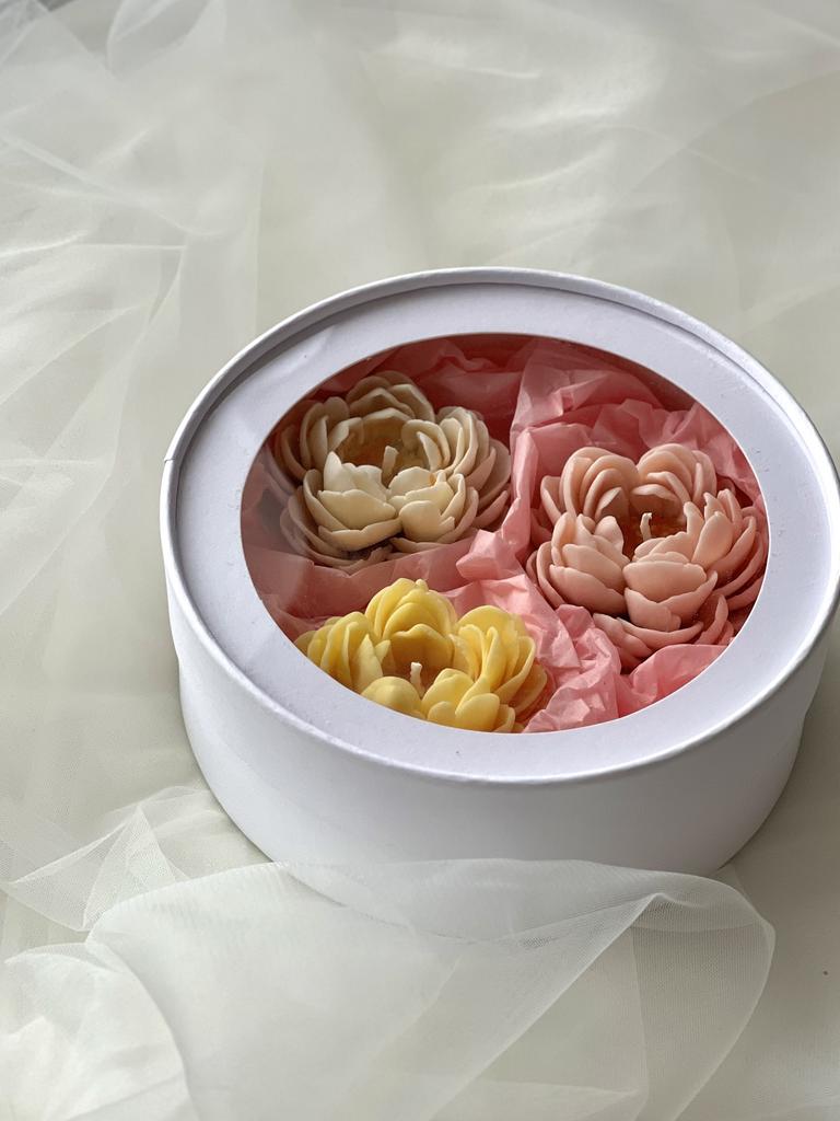 Подарочный набор свечей "Летние Пионы"