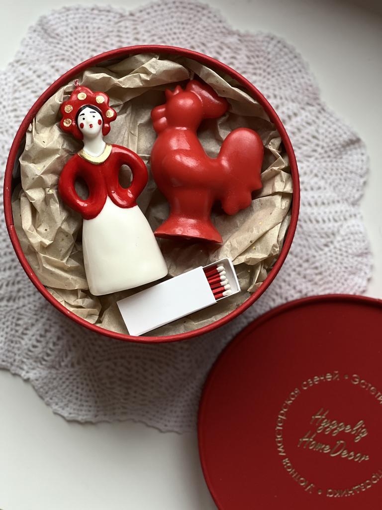 Подарочный набор свечей в русском стиле