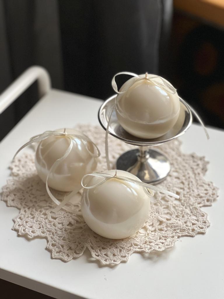 Свеча "Жемчужный шар"