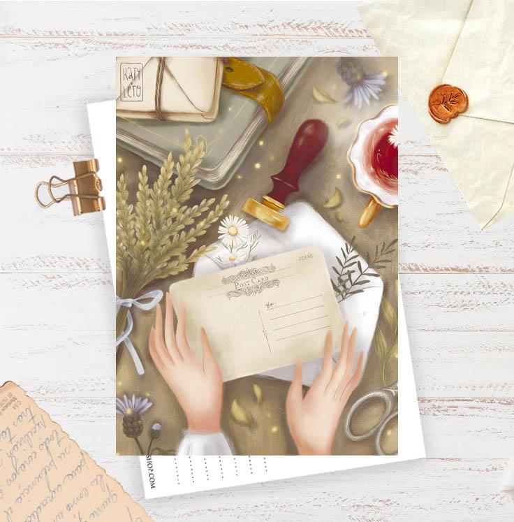 Открытка "Почтовое волшебство"