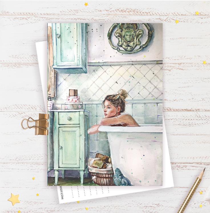 Открытка "Воскресное утро"