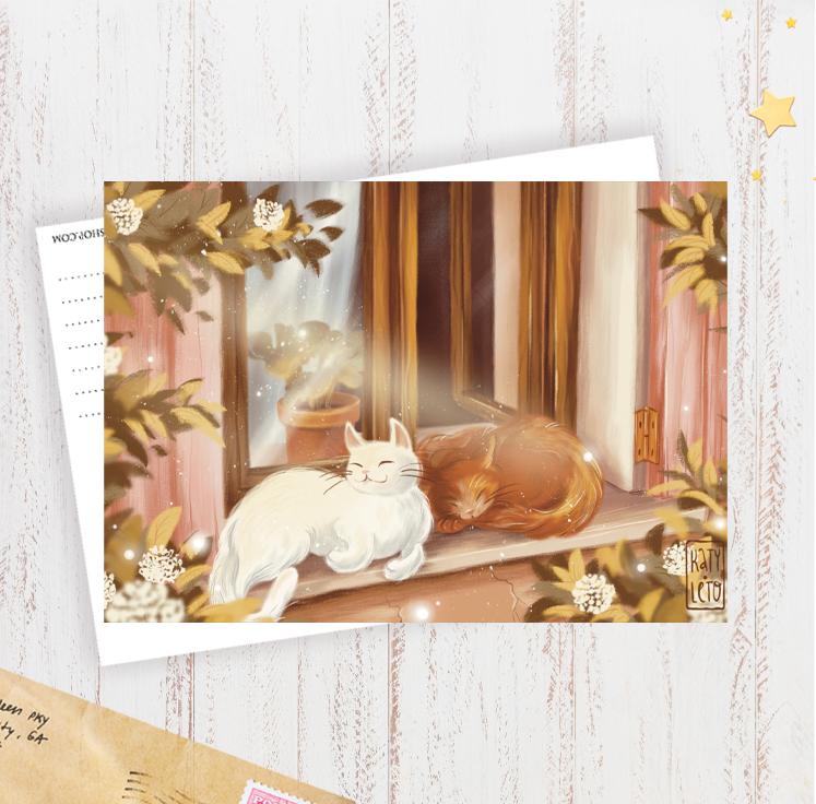 Открытка "На солнышке"