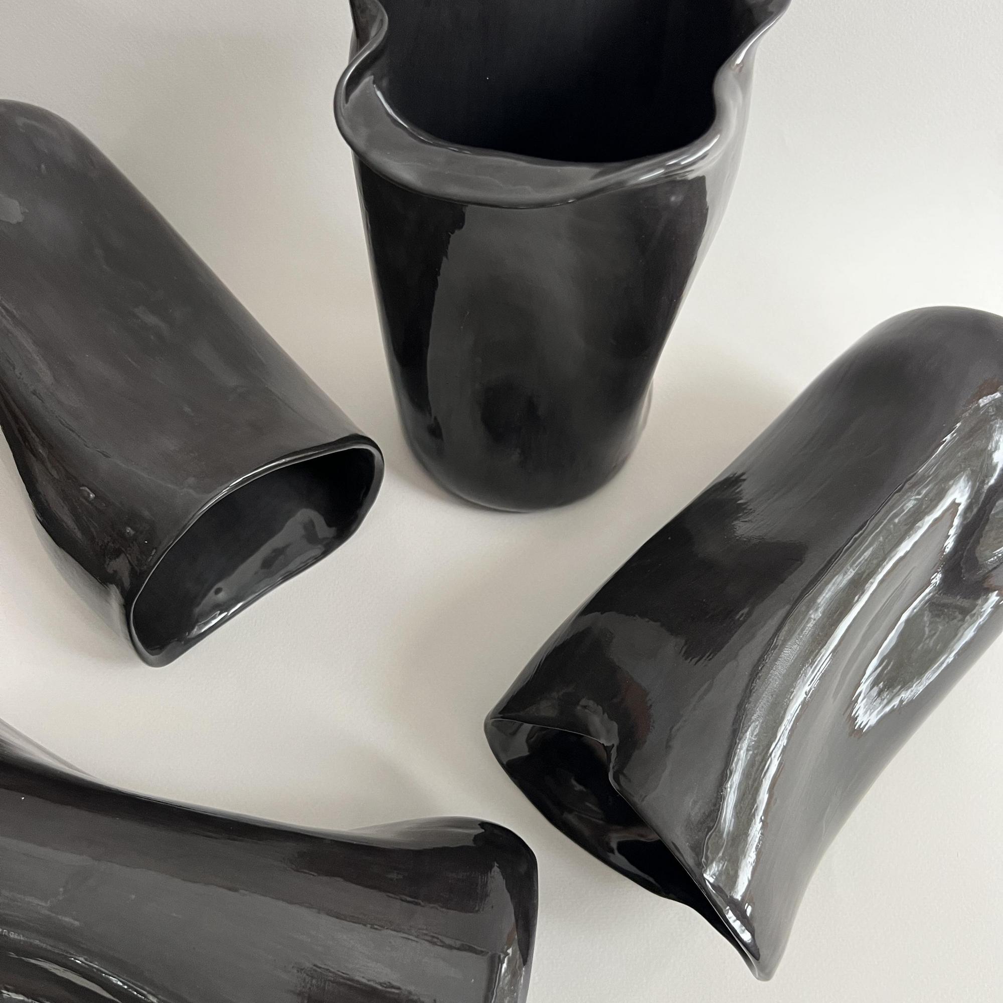 Ваза "Черный уголь" №2