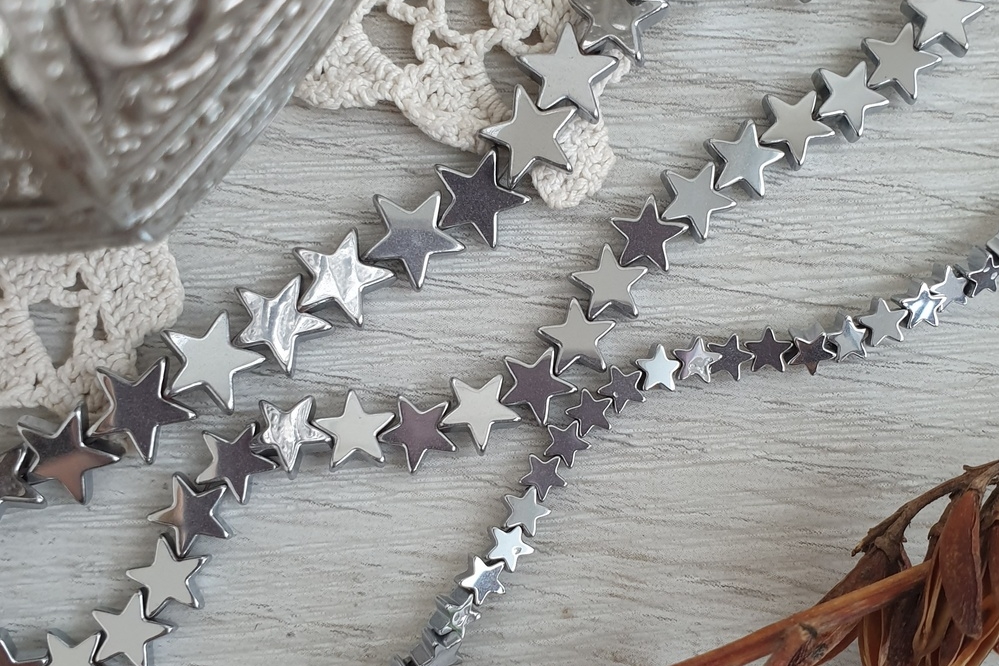 бусины гематит звездочки