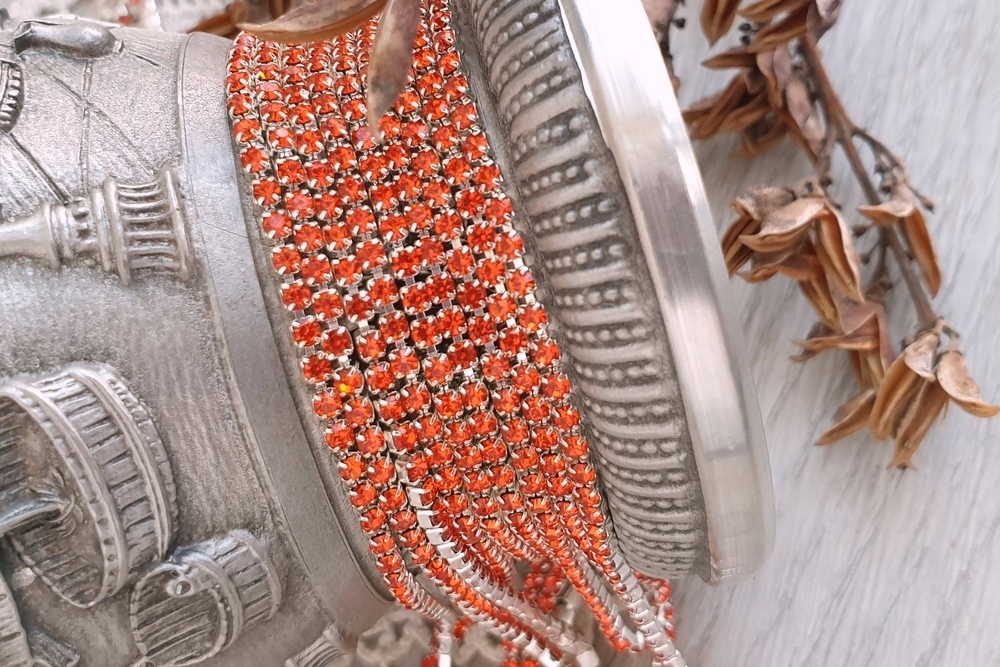 стразовая лента, стразовая цепь