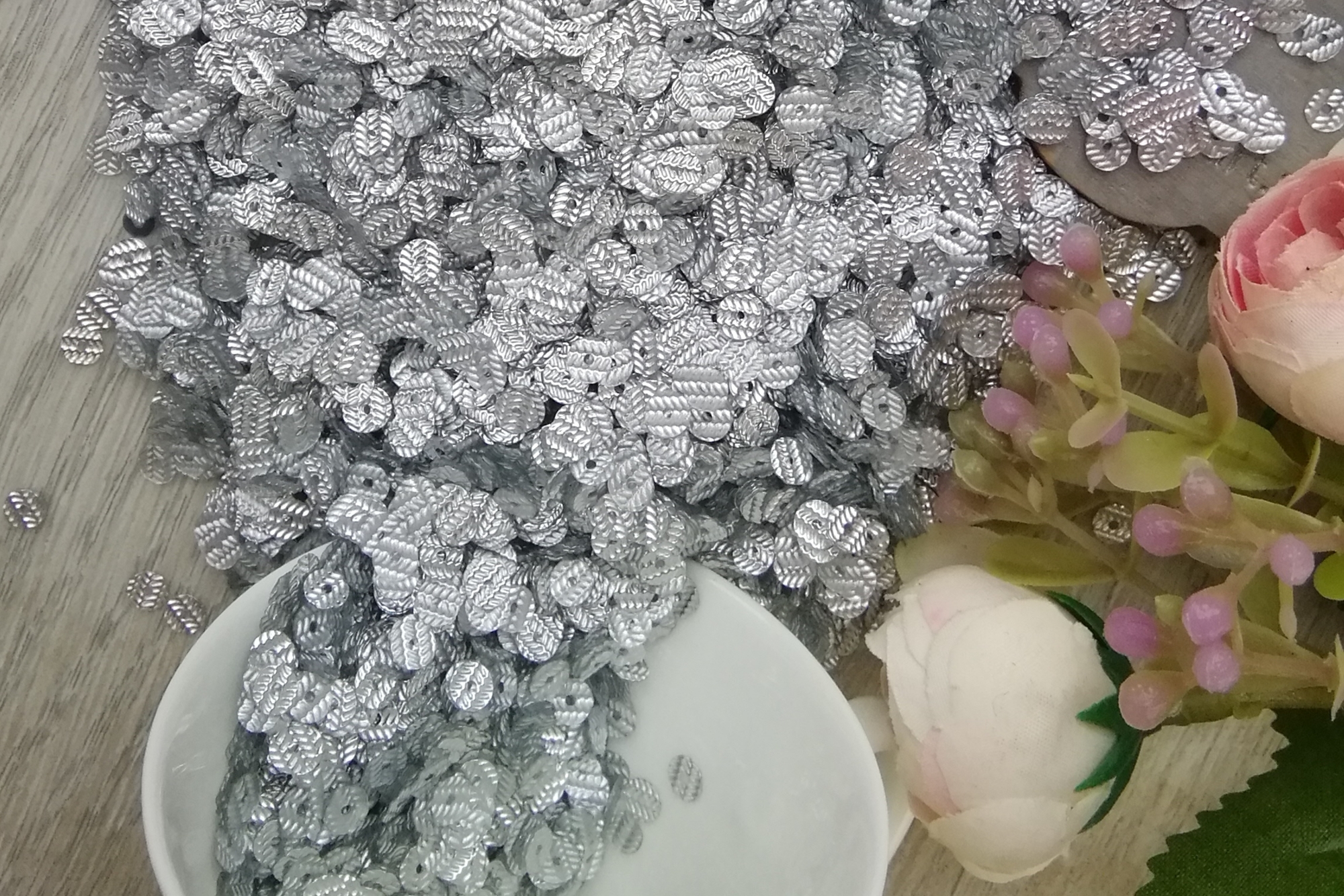 итальянские пайетки пайетки рифленые 4мм