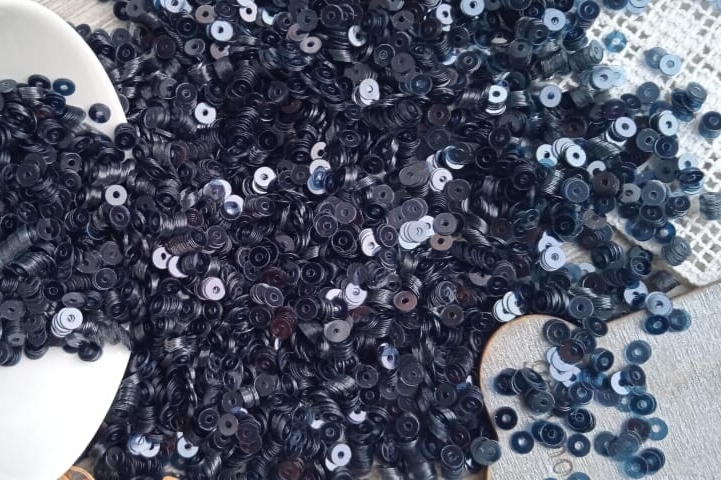 пайетки итальянские пайетки синие 3мм