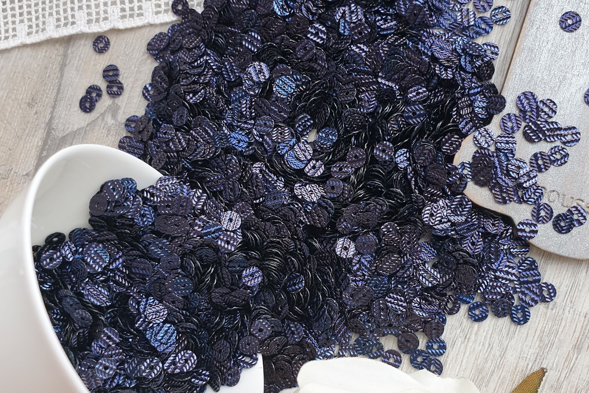 рифленые итальянские пайетки