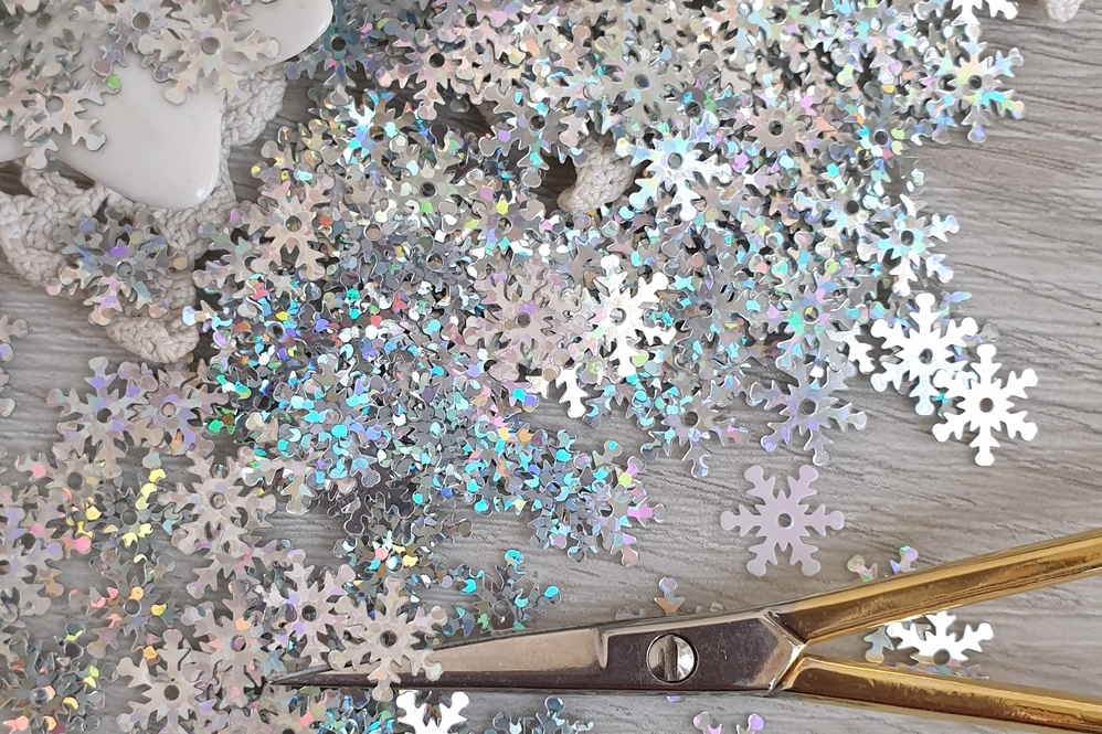 пайетки снежинки