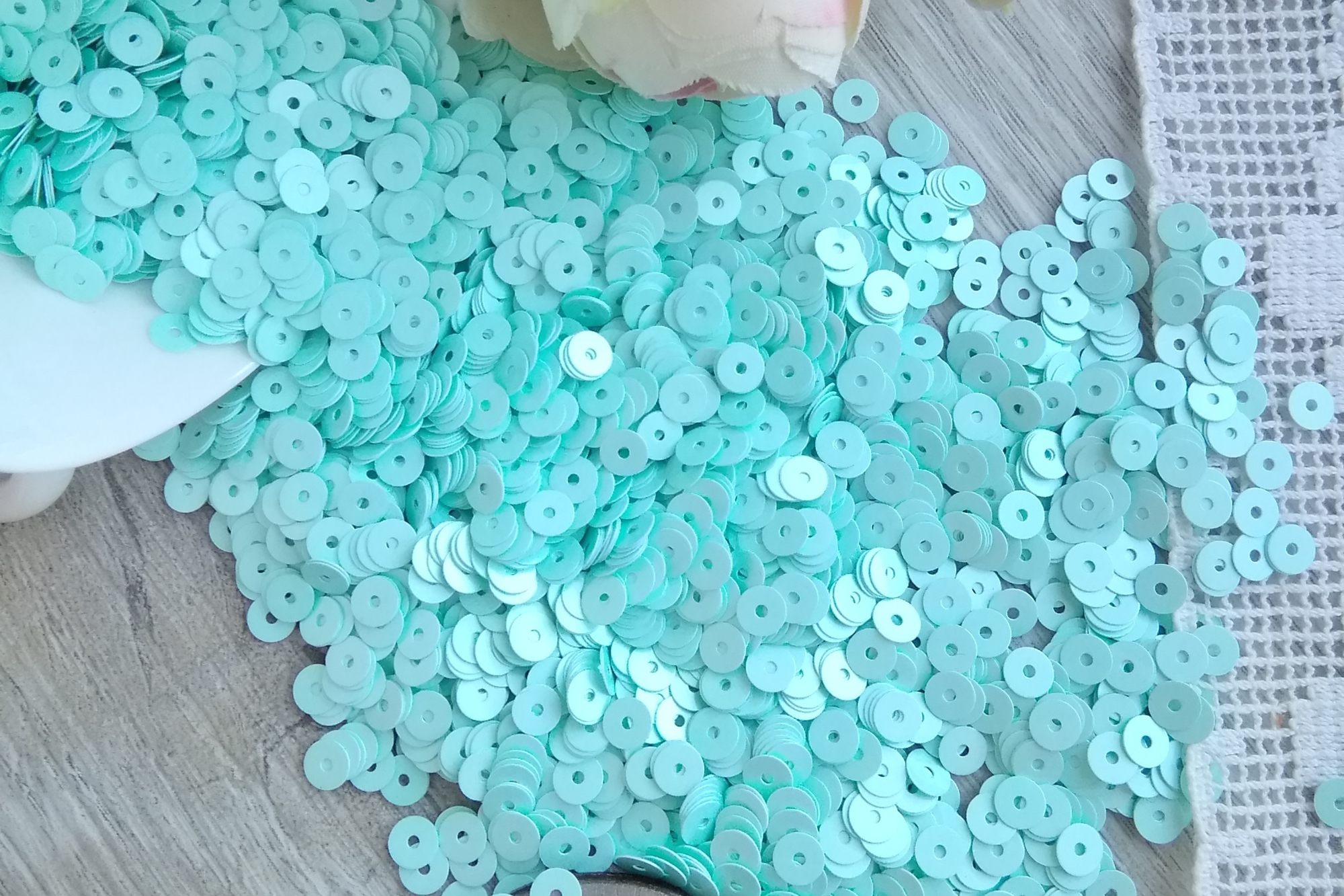 пайетки итальянские пайетки лазурные голубые зеленые