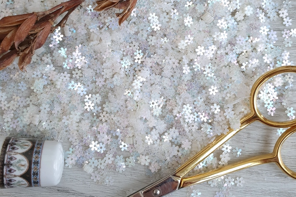 пайетки цветочки