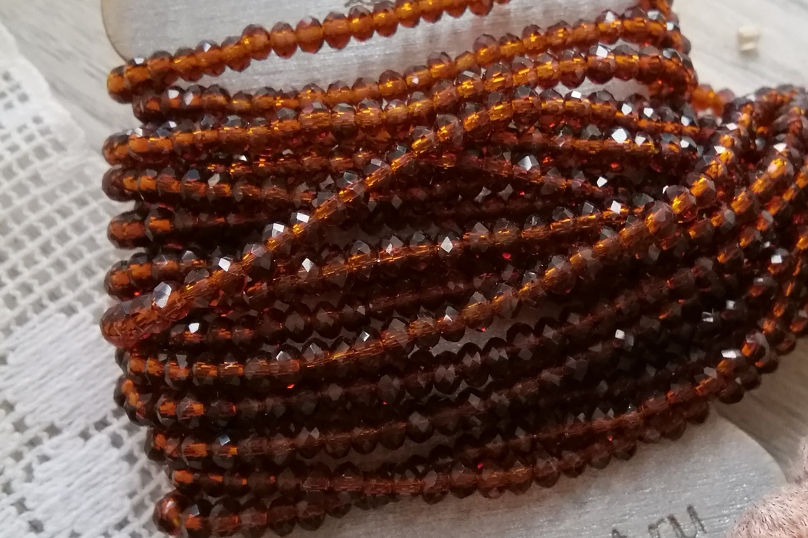 Рондели 3*2 коричневые