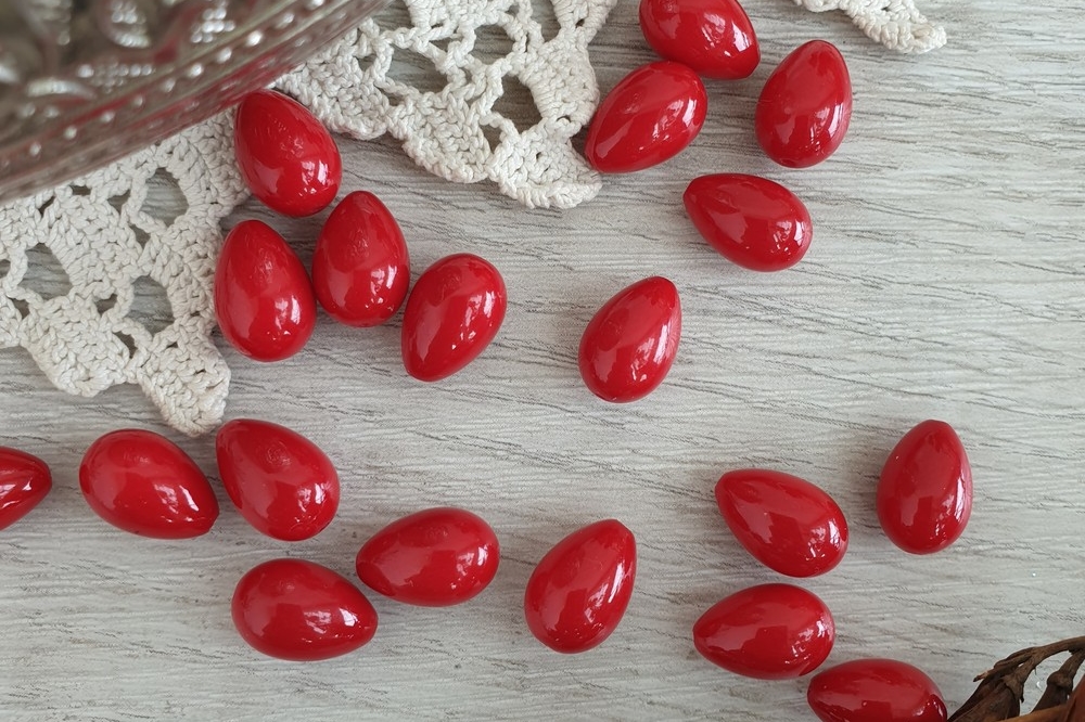 капли майорики, бусины капли