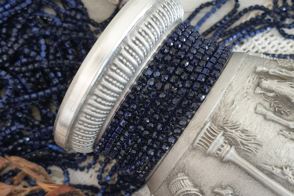 стразовая лента, стразовая цепь